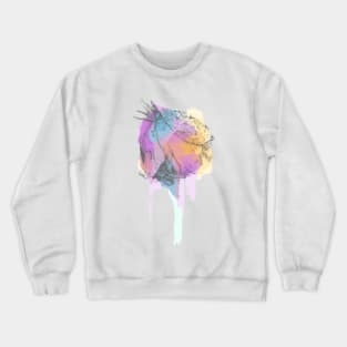 Watercolor Rose in Rain Crewneck Sweatshirt